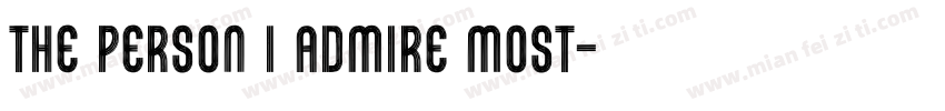 The person I admire most字体转换